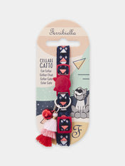 Ferribiella-collier-chat-chaton-anti-etranglement-boheme-bleu-rose