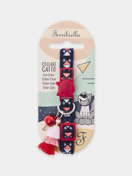 Ferribiella-collier-chat-chaton-anti-etranglement-boheme-bleu-rose