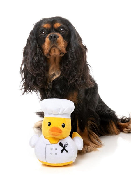 Fuzzyard-peluche-pour-chien-originale-canard-chef