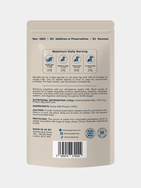Hackney-Dog-House-complement-alimentaire-chien-lait-de-chevre