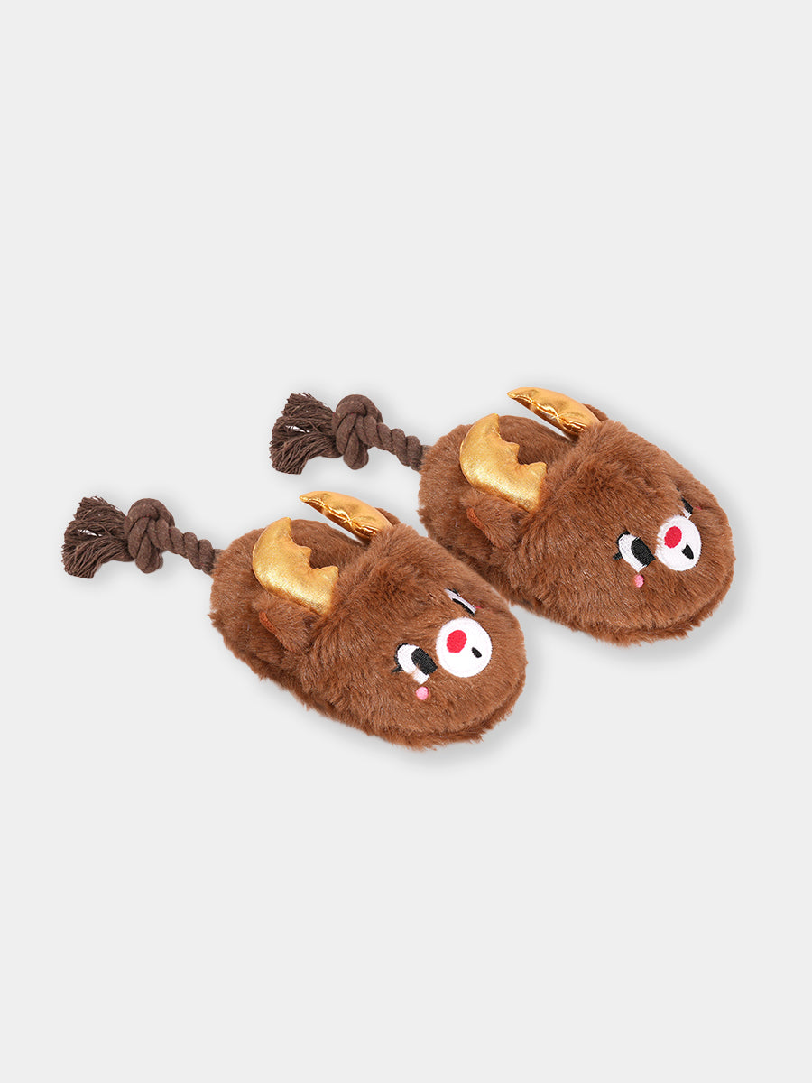 HugSmart-peluche-corde-pour-chien-chiot-chausson-renne-noel