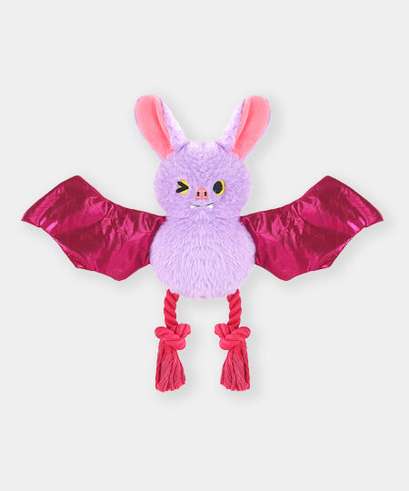 HugSmart-peluche-corde-pour-chien-chiot-chauve-souris-rose