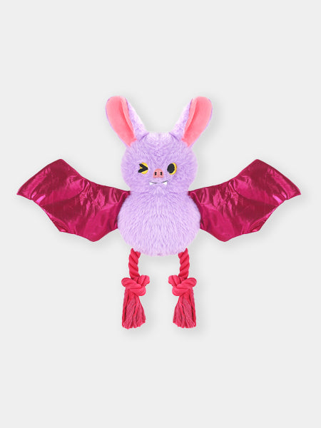 HugSmart-peluche-corde-pour-chien-chiot-chauve-souris-rose