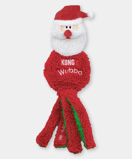        Jouet-KONG-Holiday-Wubba-Flatz-Santa-peluche-pere-noel