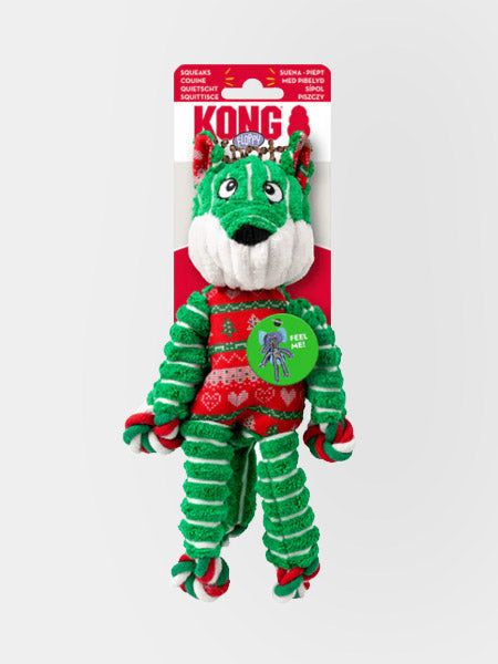 Jouet-KONG-holiday-floppy-knots-fox