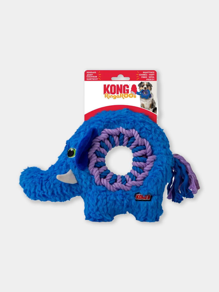 KONG-Jouet-peluche-pour-chien-Ringaroos-elephant-bleu