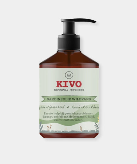 Kivo-natural-pet-food-huile-de-sardine-moule-verte-pour-chien