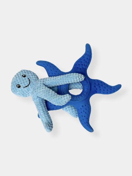 Kiwi-walker-Jouet-2-en-1-pour-chien-octopus-starfish-bleu