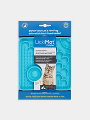       Lickimat-tapis-lechage-occupation-chat-CATSTER-bleu