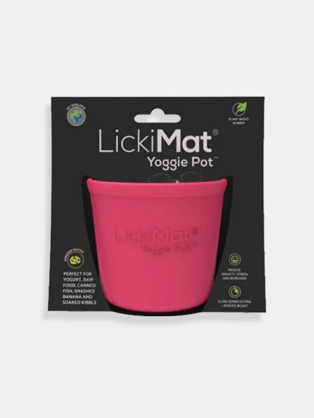        Lickimat-tapis-lechage-occupation-chien-Yoggie-Pot-rose