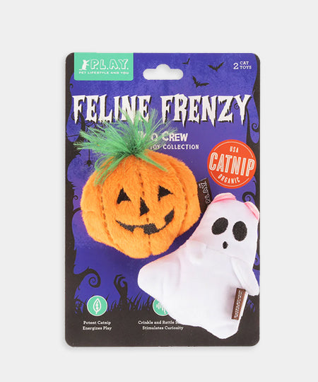       Pet-play-jouet-peluche-chat-Feline-Frenzy-Halloween-Cat-Toy-Collection-Boo-Crew