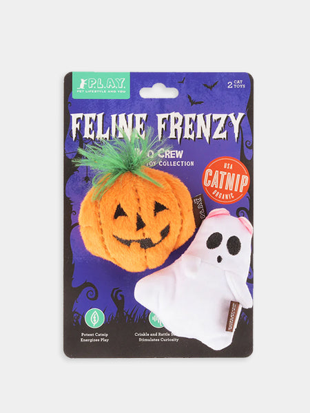       Pet-play-jouet-peluche-chat-Feline-Frenzy-Halloween-Cat-Toy-Collection-Boo-Crew