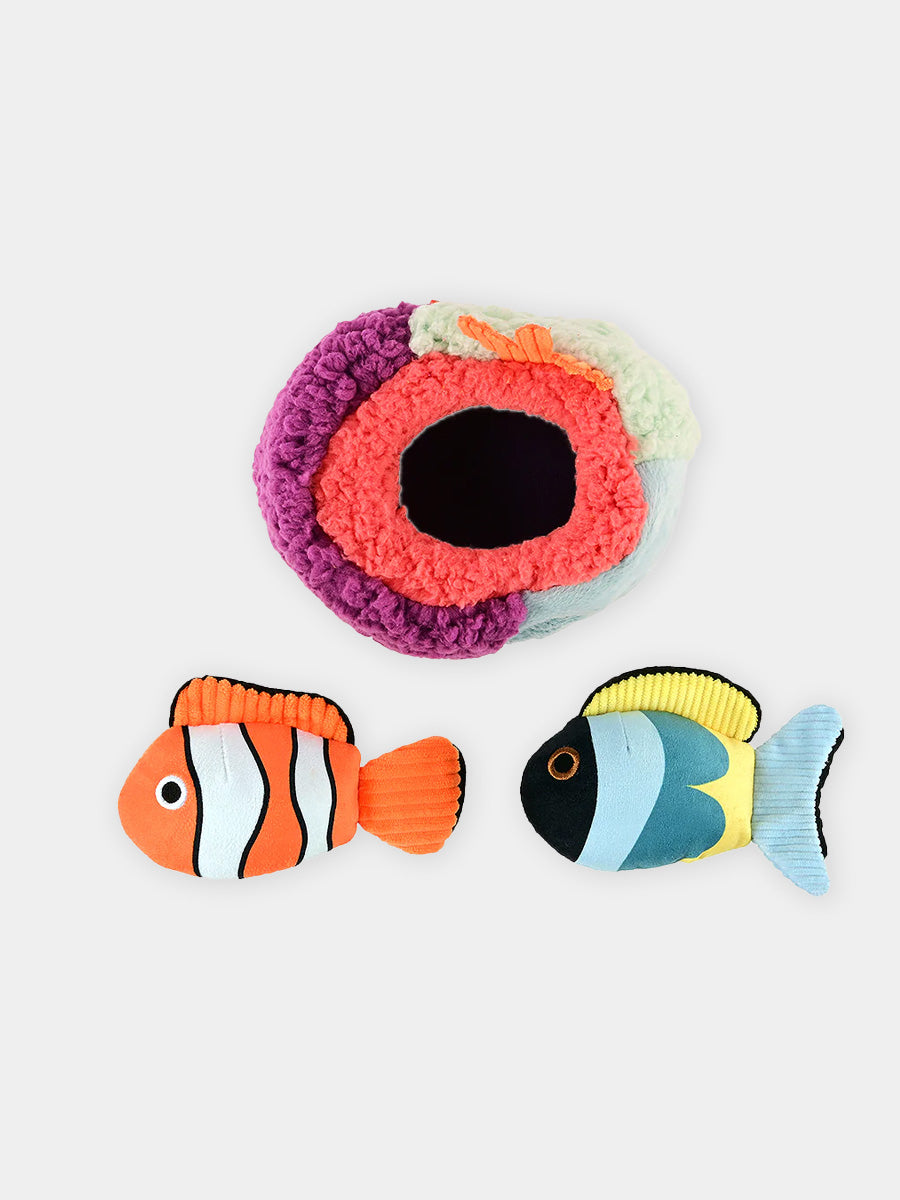 Pet-play-jouet-peluche-chien-Ocean-Buddies-corail