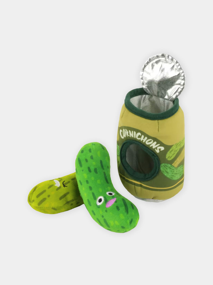 Pet-play-jouet-peluche-chien-Wine-Bar-cornichons