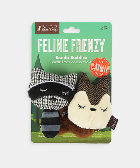       Pet-play-jouet-pour-chat-feline-frenzy-Woodland-bandit-buddy-raton-laveur