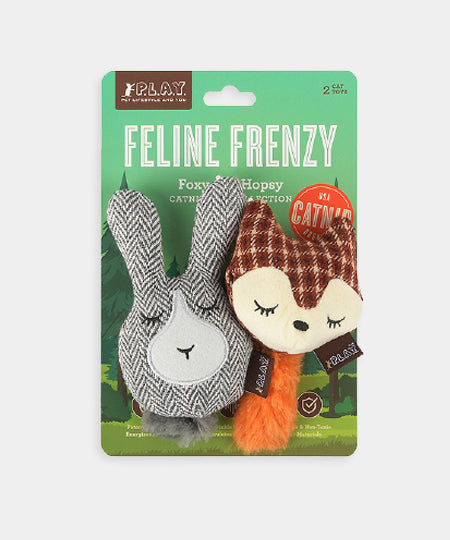        Pet-play-jouet-pour-chat-feline-frenzy-Woodland-foxy-and-hopsy-renard