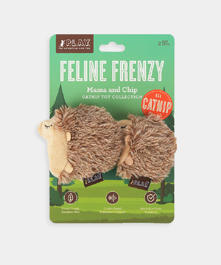 Pet-play-jouet-pour-chat-feline-frenzy-Woodland-mama-and-chip-herisson