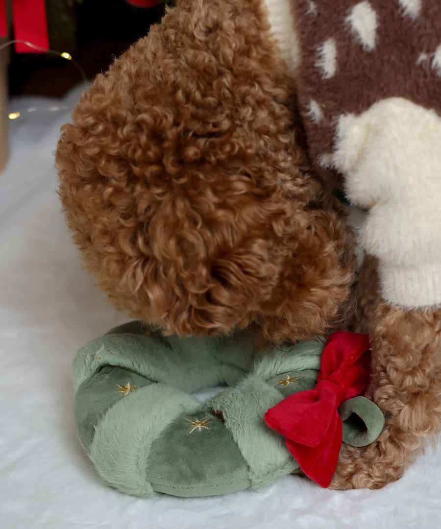 Pups-Bubs-peluche-de-fouille-pour-chien-couronne-noel