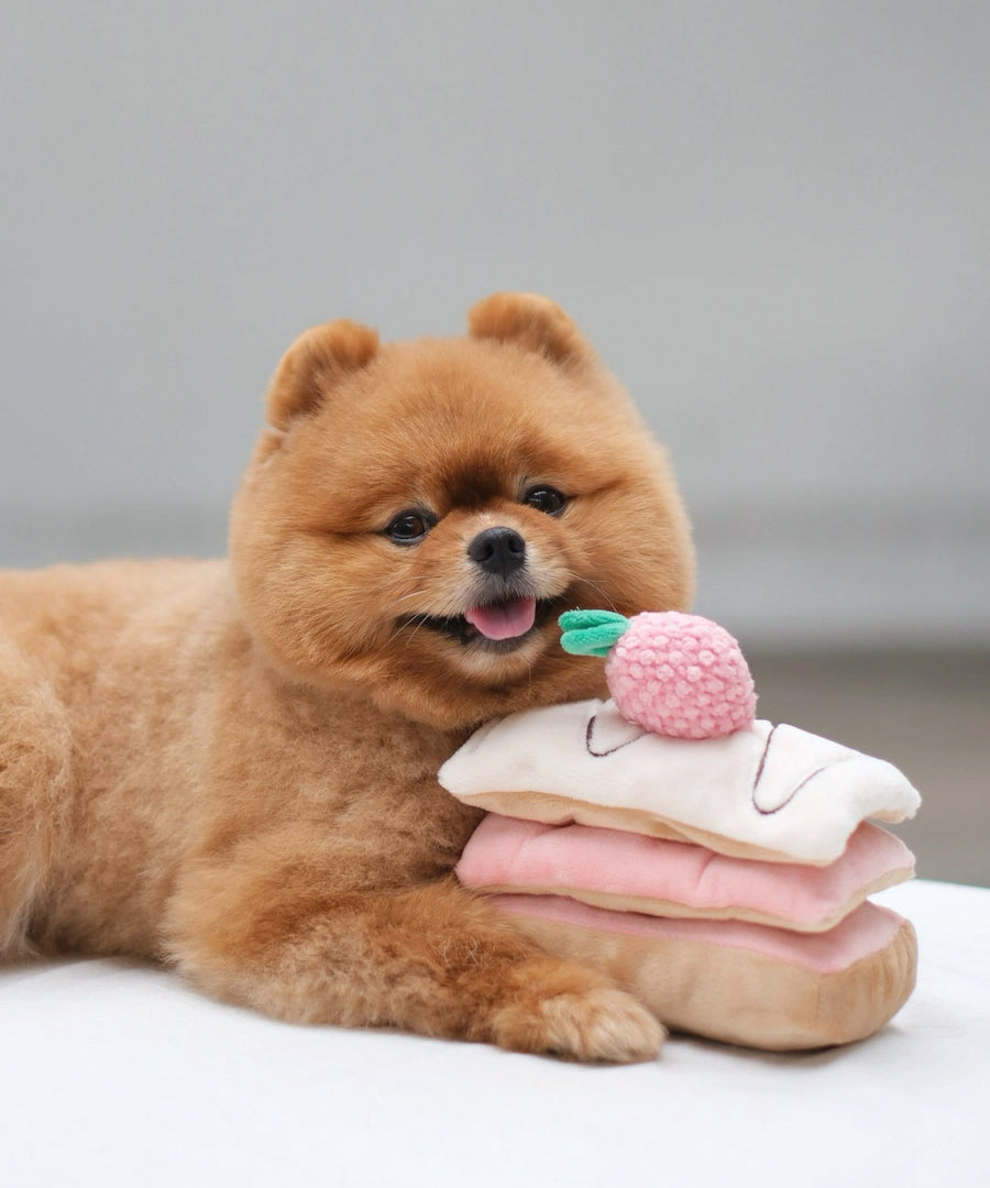 Pups-Bubs-peluche-fouille-pour-chien-Mille-Feuille-fraise