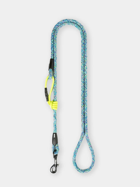 Ringhio-laisse-corde-ajustable-turquoise-jaune-tangara
