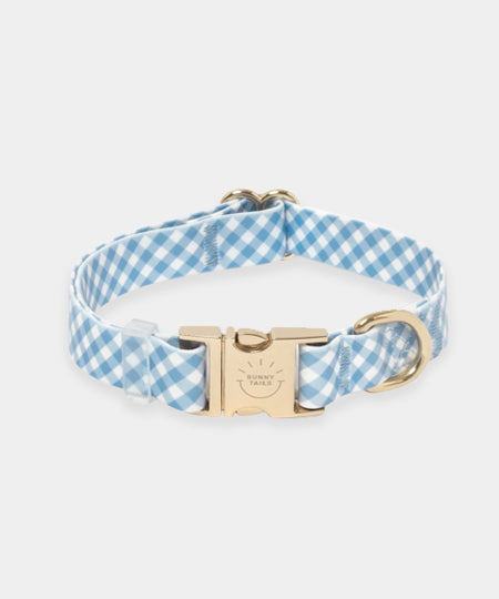 Shop-sunnytails-collier-waterproof-pour-chien-vichy-Malibu-Blue