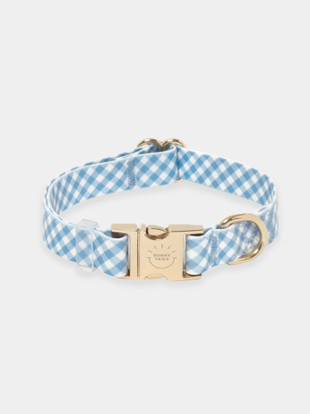 Shop-sunnytails-collier-waterproof-pour-chien-vichy-Malibu-Blue