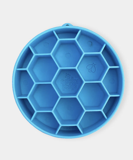 SodaPup-gamelle-interactif-pour-chien-chiot-HONEYCOMB-EBOWL-bleu