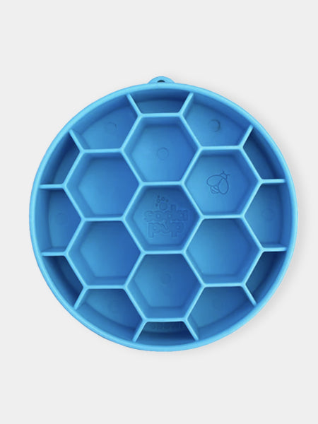 SodaPup-gamelle-interactif-pour-chien-chiot-HONEYCOMB-EBOWL-bleu