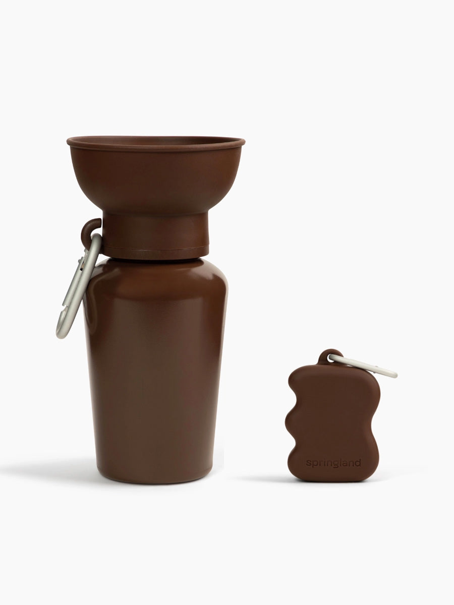 Springer-bouteille-Flip-Dog-portable-voyage-chien-marron