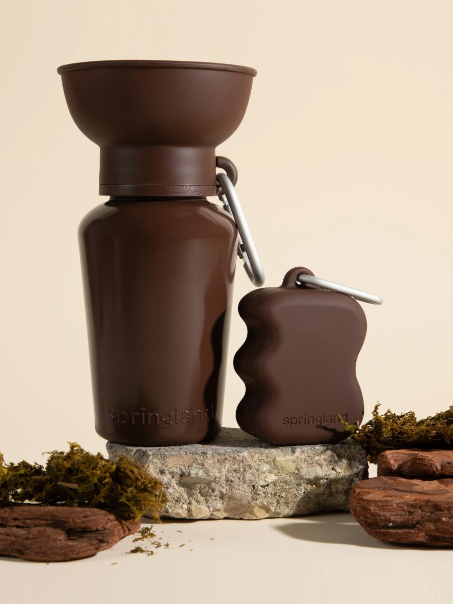 Springer-bouteille-Flip-Dog-portable-voyage-chien-marron