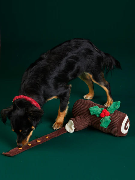 Jouet d'occupation pour chien - Bûche de Noël 🤶 - The Foggy Dog