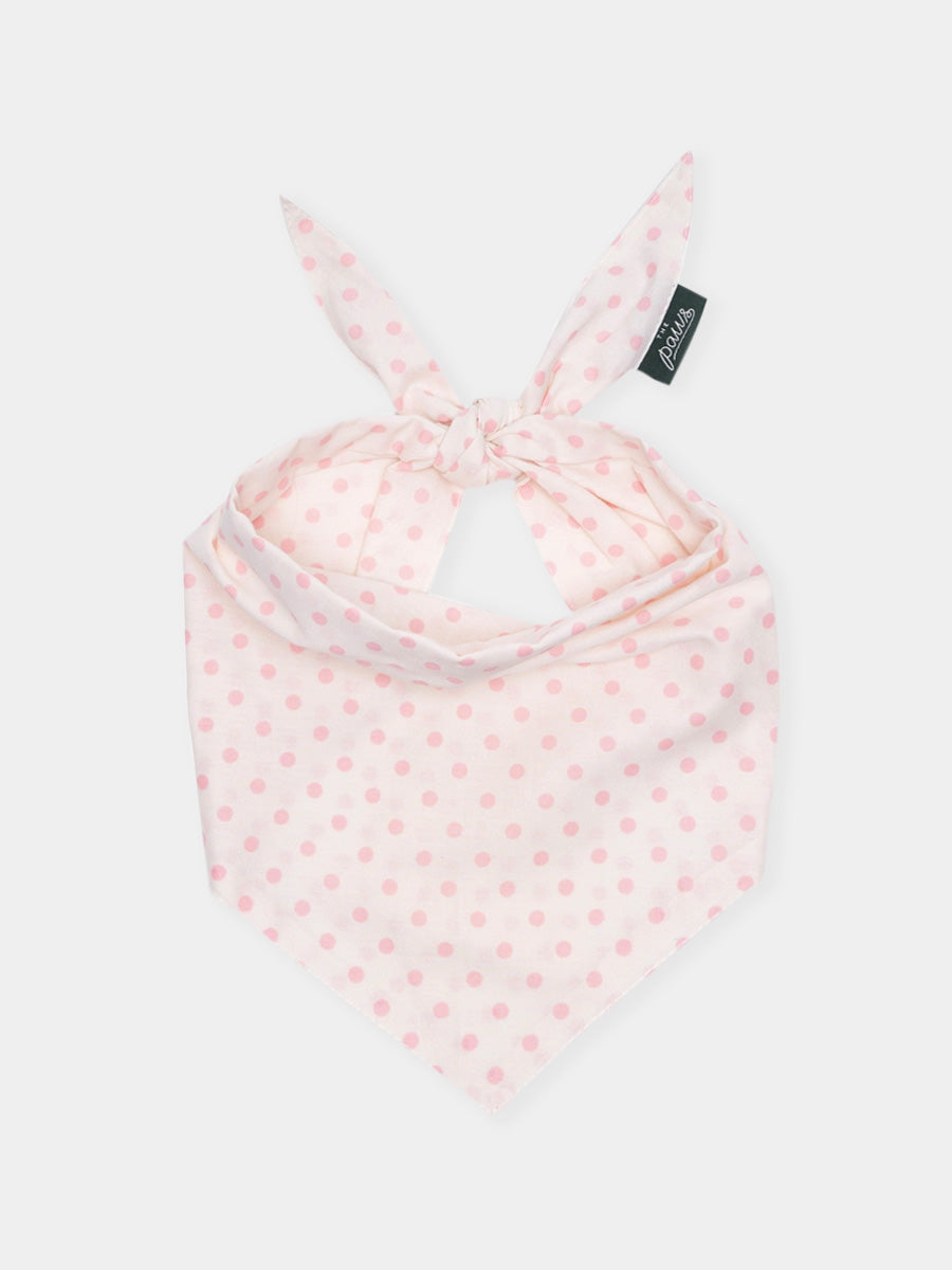 The-Paws-bandana-pour-chien-Polka-Dot-rose