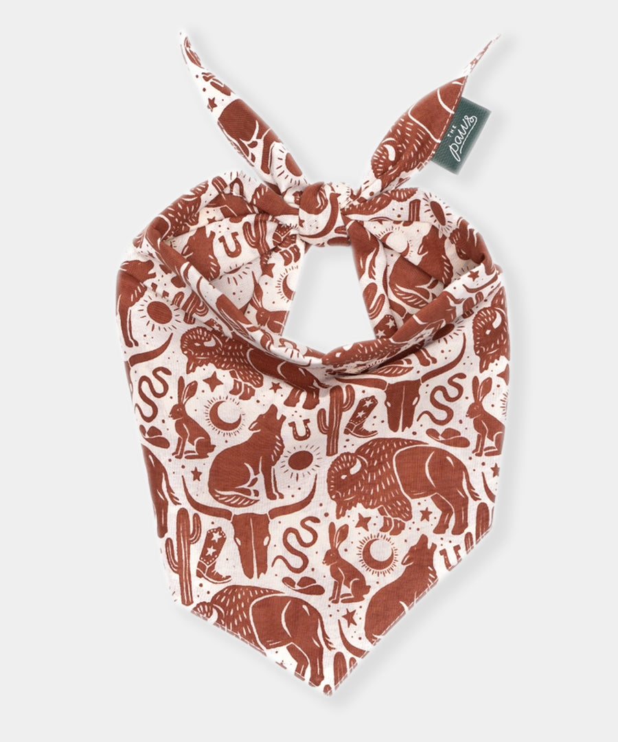 The-Paws-bandana-pour-chien-Western-Wild