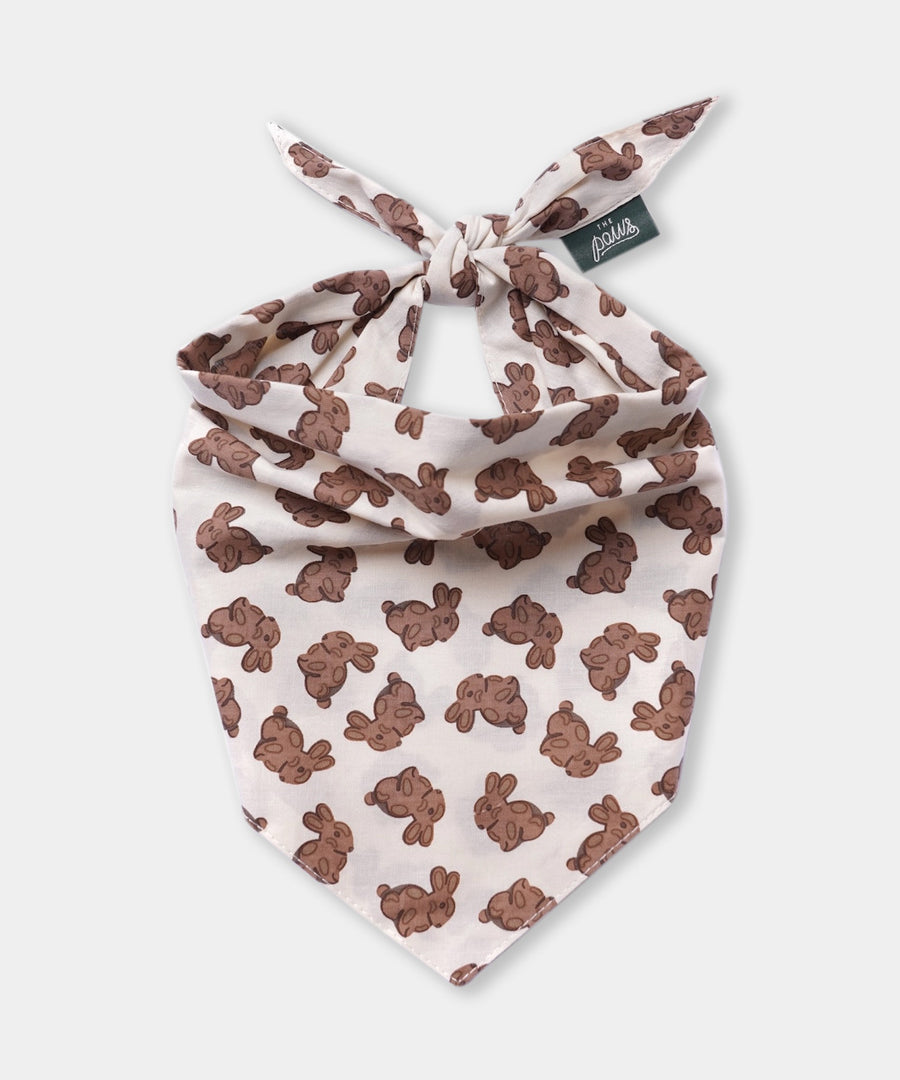 The-Paws-bandana-pour-chien-lapin-chocolat