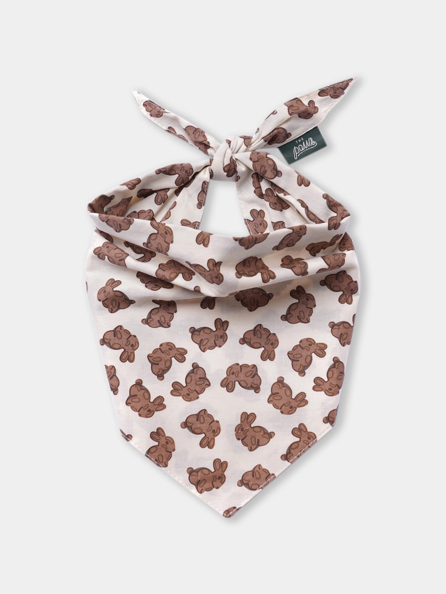 The-Paws-bandana-pour-chien-lapin-chocolat