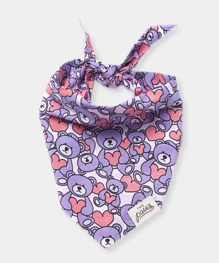 The-Paws-bandana-pour-chien-ours-violet-Cuddle