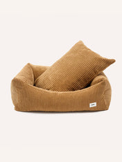 cafide-panier-pour-chien-premium-Snozy-velours-cotele-moutarde