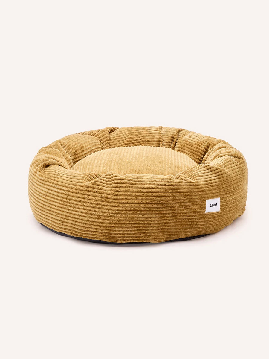 cafide-panier-rond-pour-chien-premium-nuba-velours-cotele-moutarde