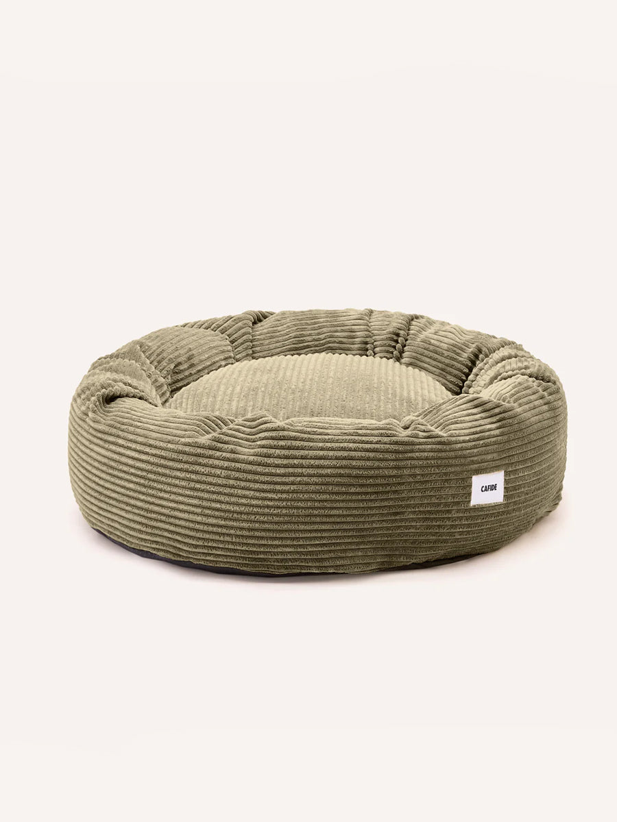 cafide-panier-rond-pour-chien-premium-nuba-velours-cotele-vert