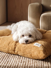 cafide-panier-tapis-pour-chien-premium-bela-Velours-Cotele-moutarde