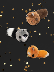 Promotion Black Friday - Lot de 3 peluches pour chien Bushy Throw 🦝🦊🐿️