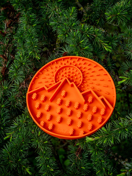 Inooko Tapis de léchage pour chien et chat - Explorer Mat Orange - inooko