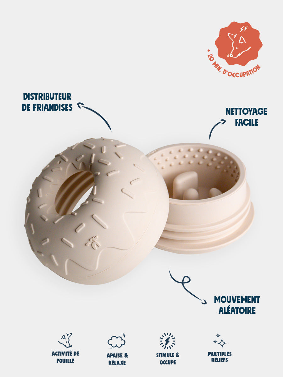 inooko-jouet-occupation-pour-chien-Yoomy-donut-beige