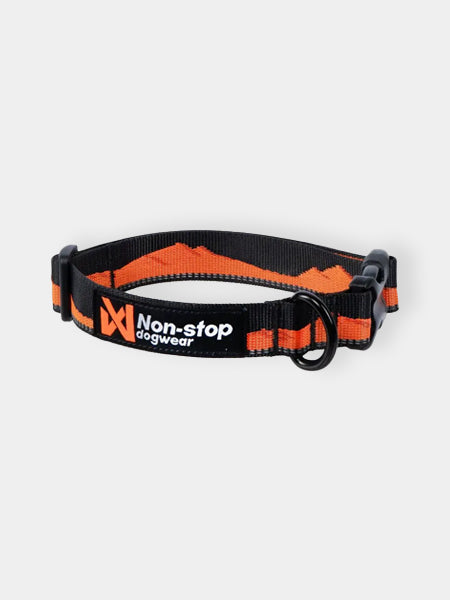 non-stop-dogwear-collier-chien-Trail-quest-collar-orange-noir