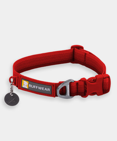 ruffwear-collier-front-range-pour-chien-rouge-red-canyon