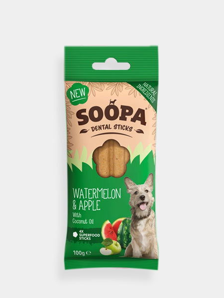 soopa-friandise-naturelles-chien-stick-dentaire-pomme-pasteque