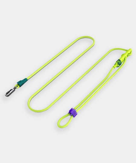 zee-dog-laisse-pour-chien-main-libre-reglable-jaune-fluo