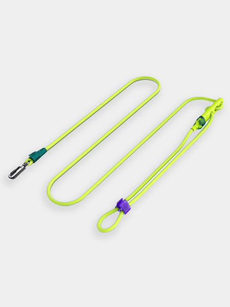 zee-dog-laisse-pour-chien-main-libre-reglable-jaune-fluo
