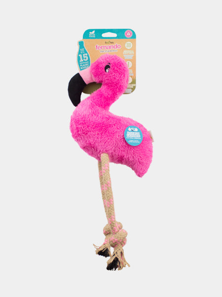 becopets-Peluche-pour-chien-eco-friendly-Flamant-rose-Fernando