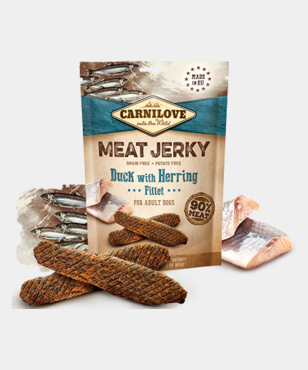       Carnilove-friandises-sans-cereales-pour-chien-meat-jerky-canard